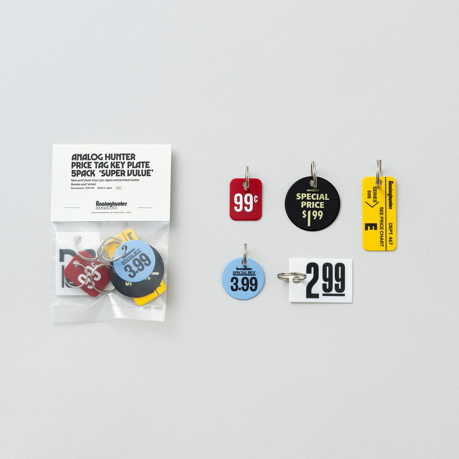 「ANALOG HUNTER PRICE TAG KEY PLATE」キーホルダー