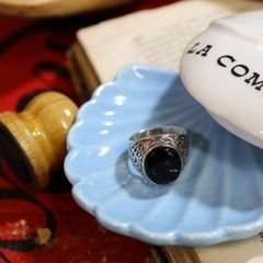 「オニキスオーバルフィリグリー」リング silver925 ヨーロッパ