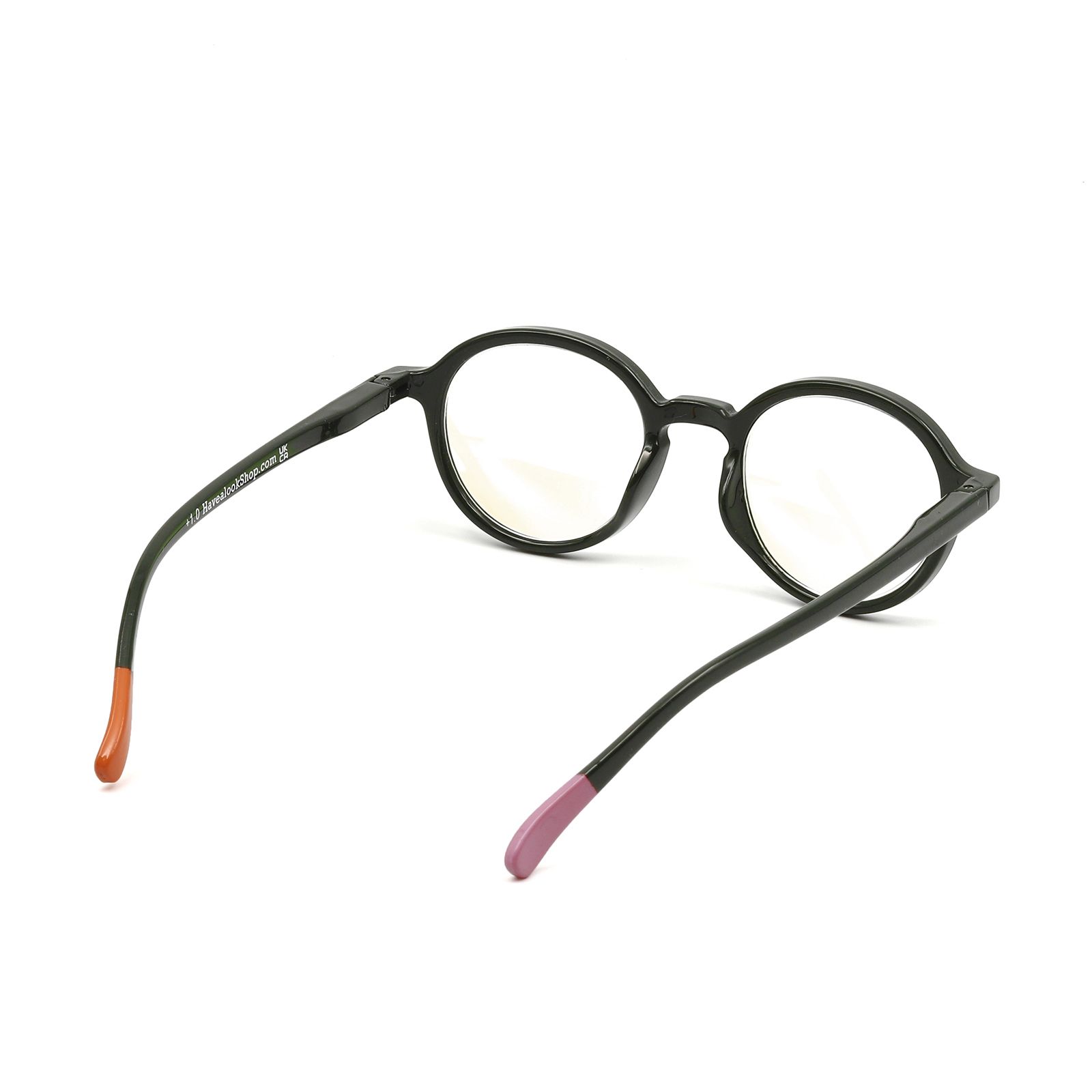 「CIRCLE SLIM」ブルーライトリーディンググラス dark green