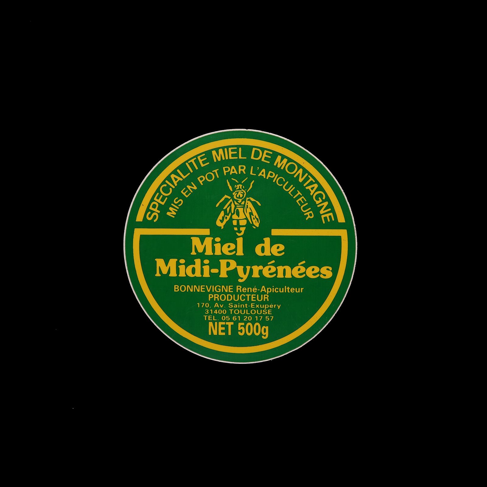 「miel de Midi-Pyrenees」ヴィンテージステッカー ヨーロッパ