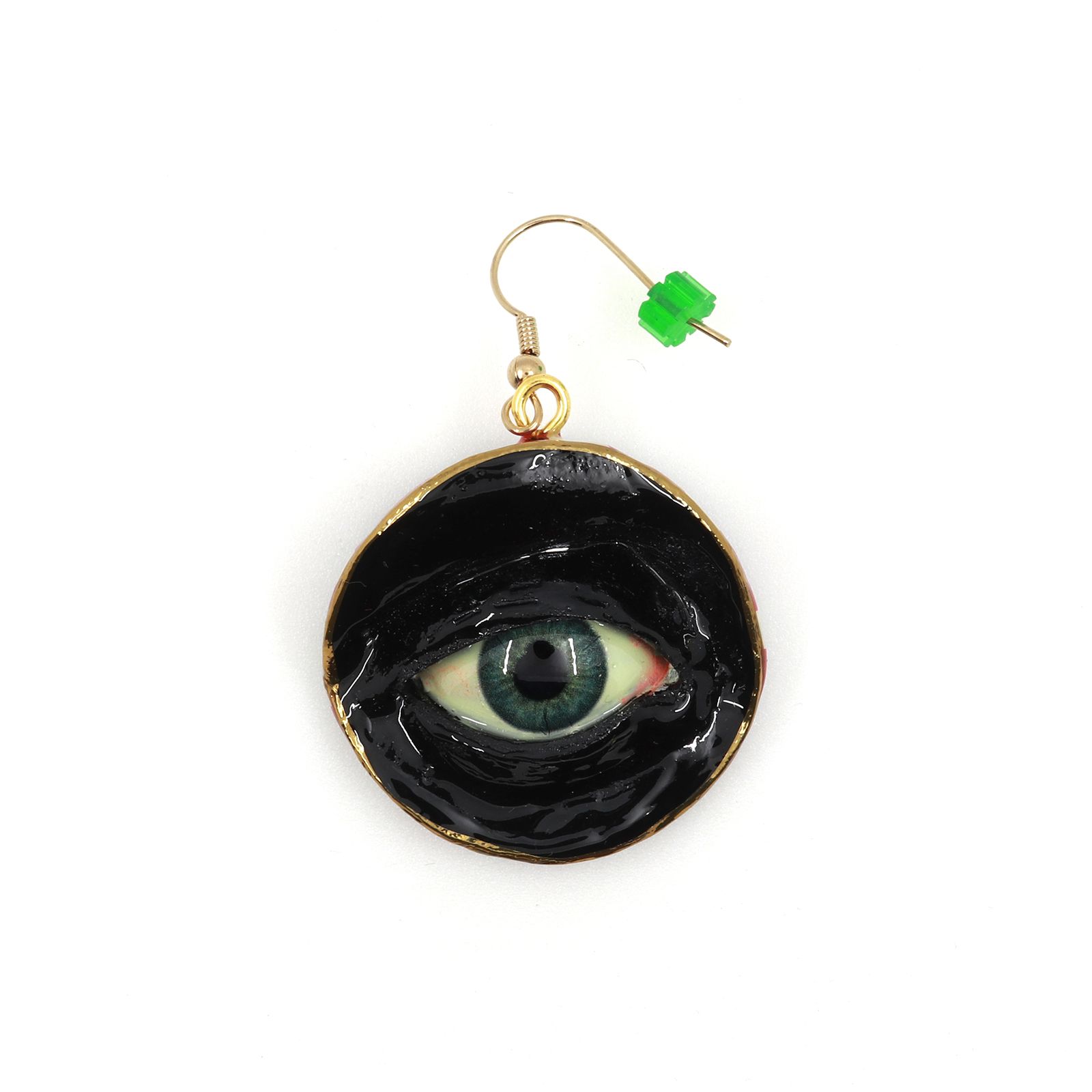 「目」ピアス（片耳） レッド×ブラックC