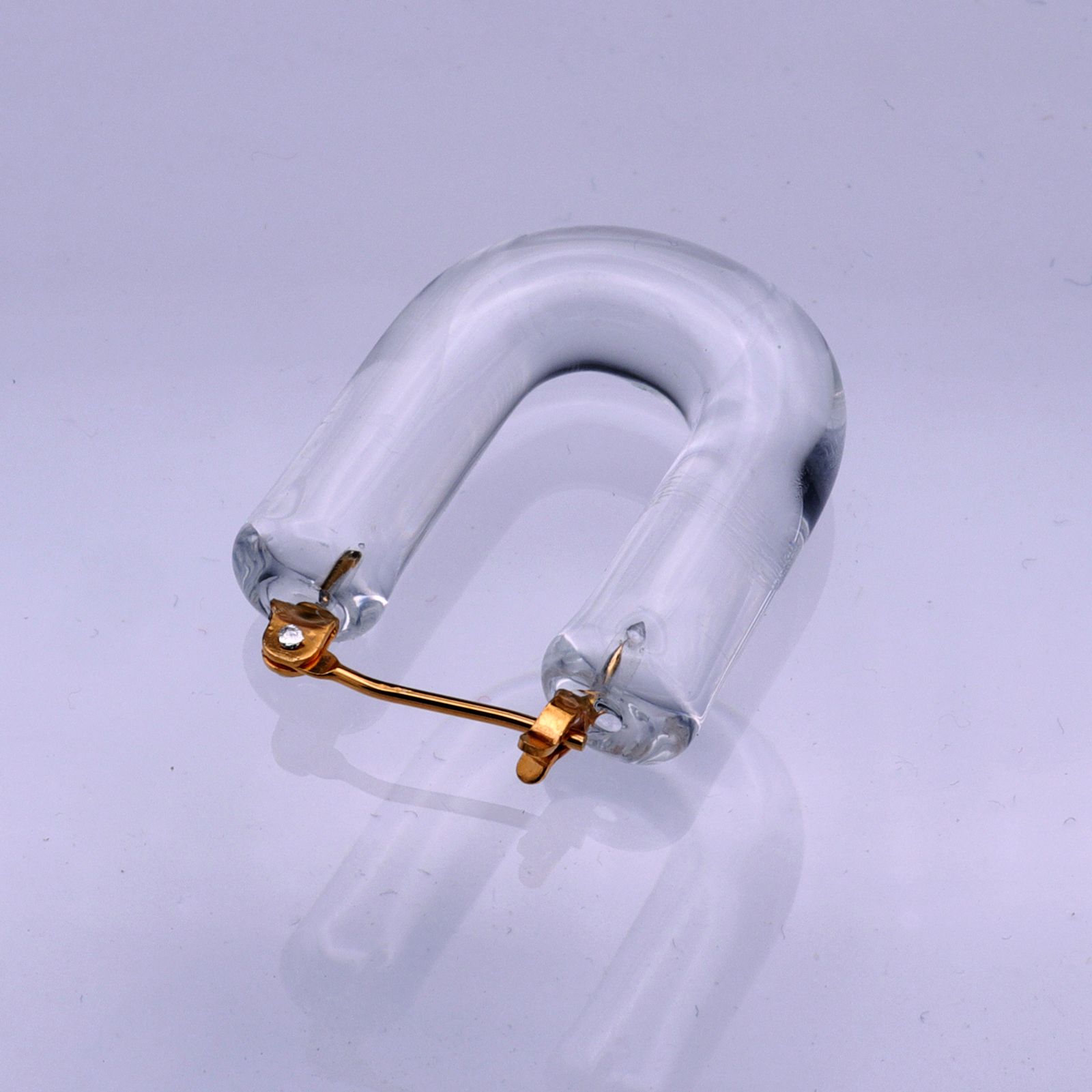 「Glass Hoop "U" Pierce」ピアス(片耳) クリア