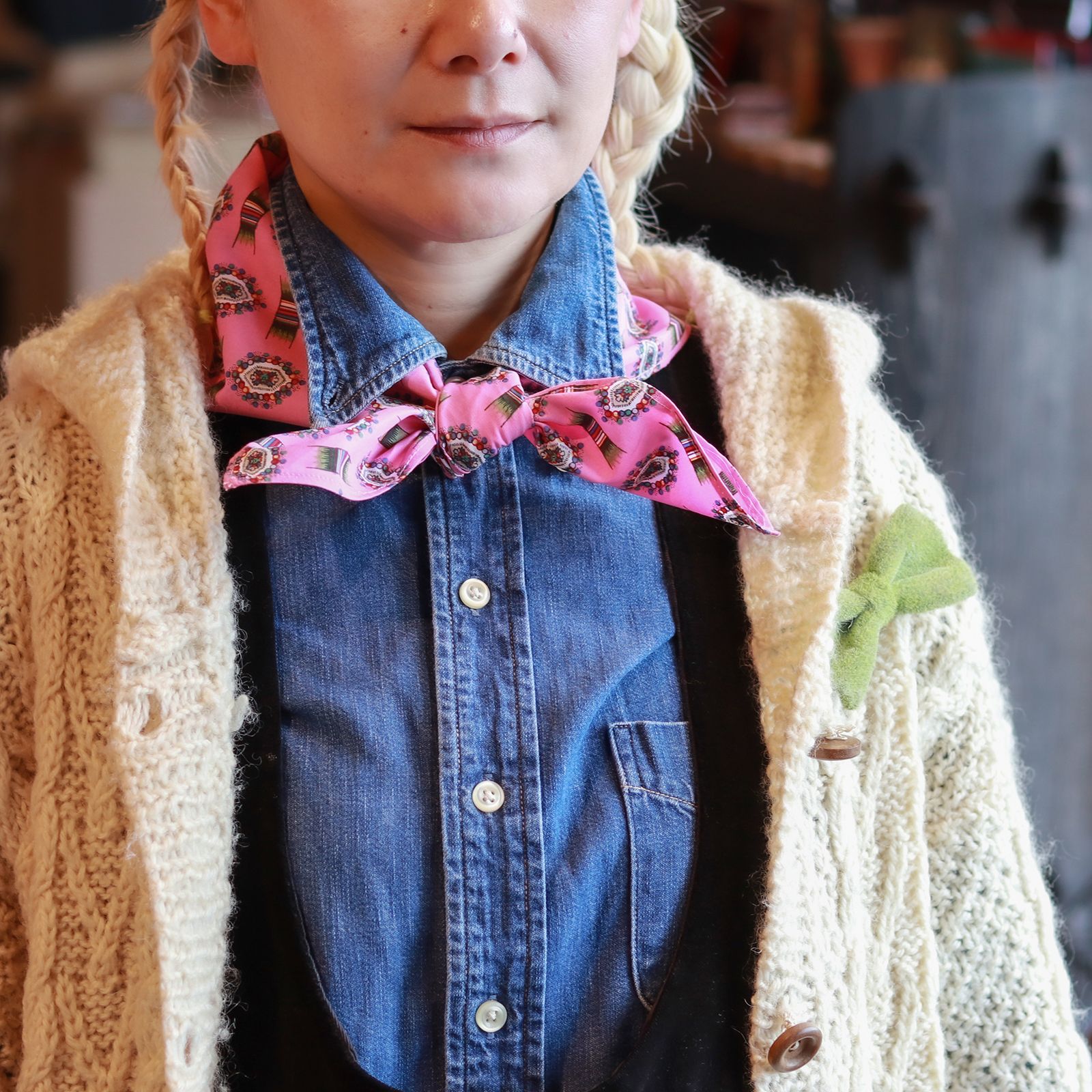 「KILIM」ROSE INDIEN バンダナ フランス