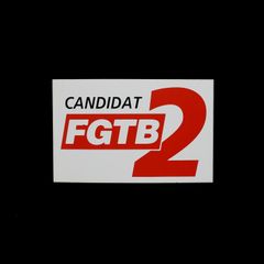 「CANDIDAT FGTB 2」ヴィンテージステッカー ヨーロッパ
