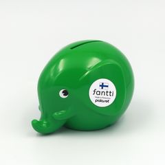 「Fantti」エレファントバンクS グリーン 貯金箱