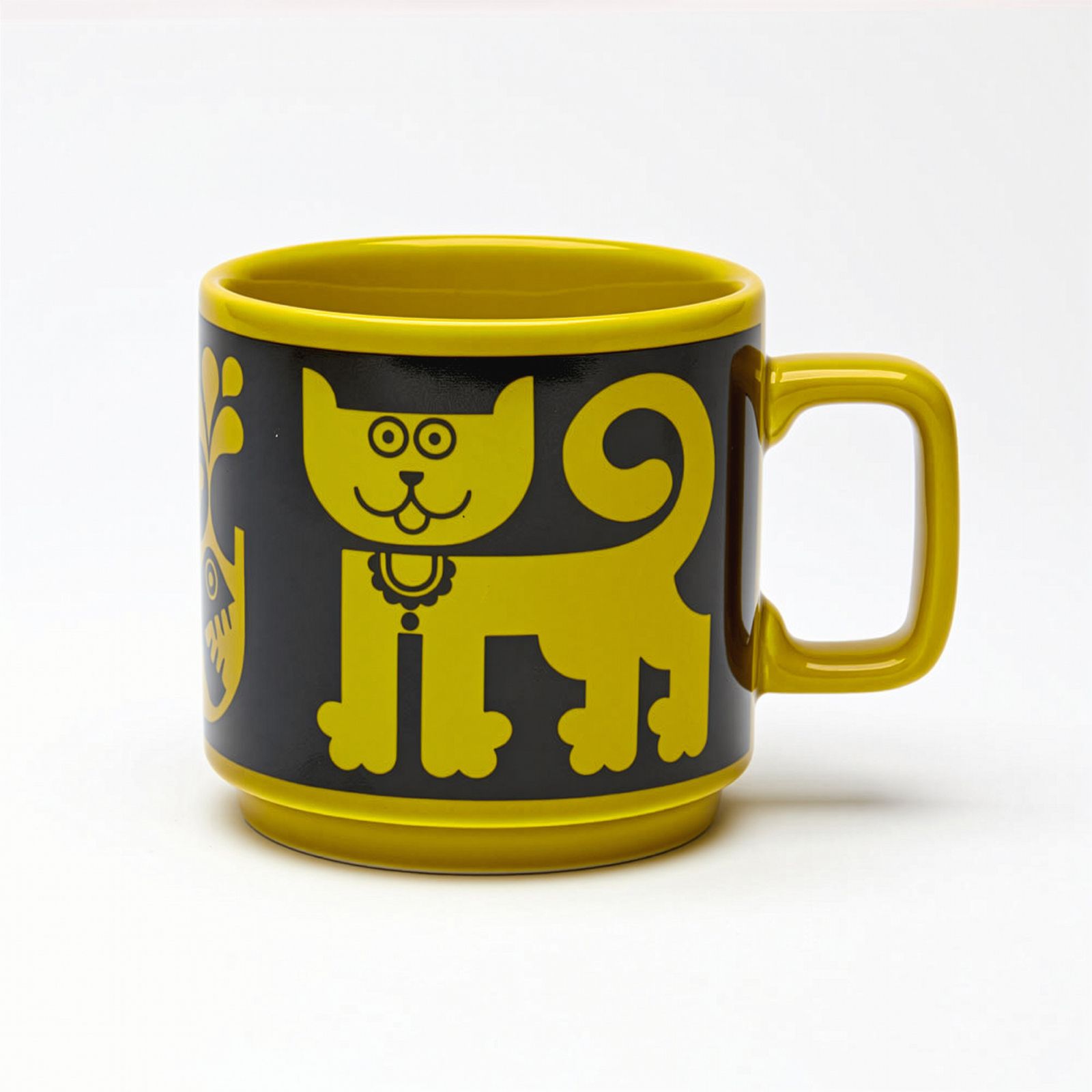 HORNSEA Mug "Cat & Piranha Chartreuse" Magpie x HORNSEA
