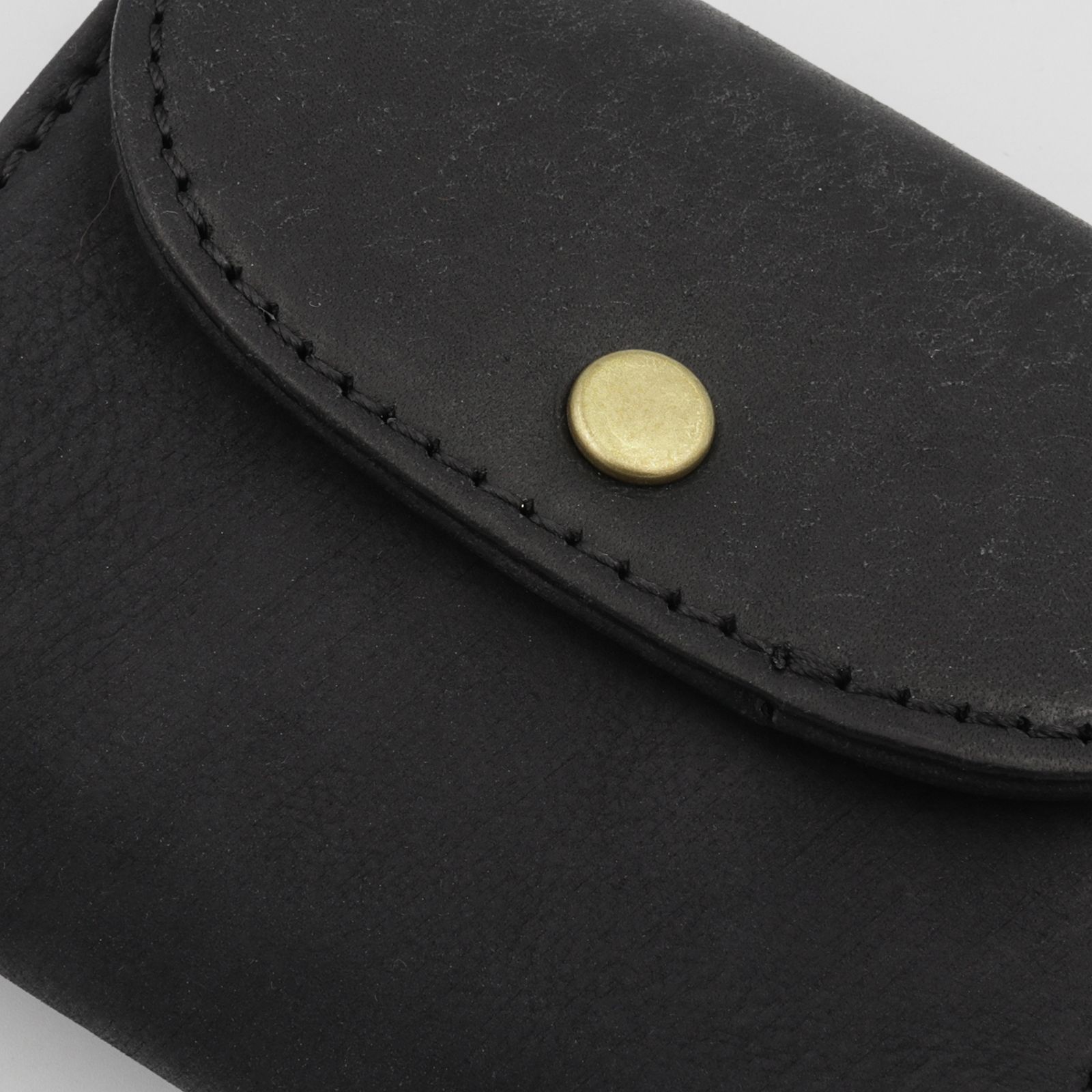 「PUFU」コンパクト財布 ブラック