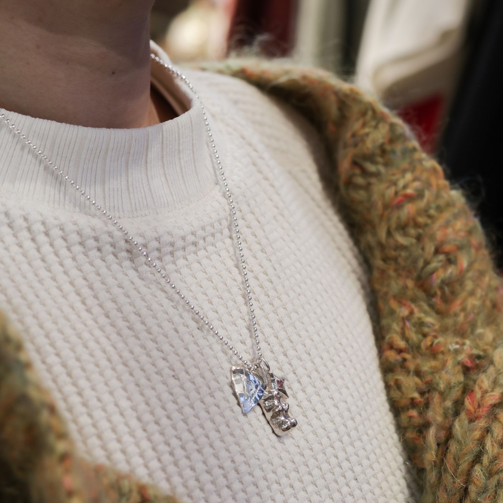 「BAER 3 CHARM NECKLACE」ネックレス