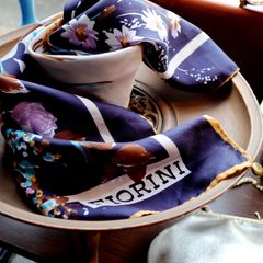 「小花ブーケ」ヴィンテージスカーフ FIORINI フランス