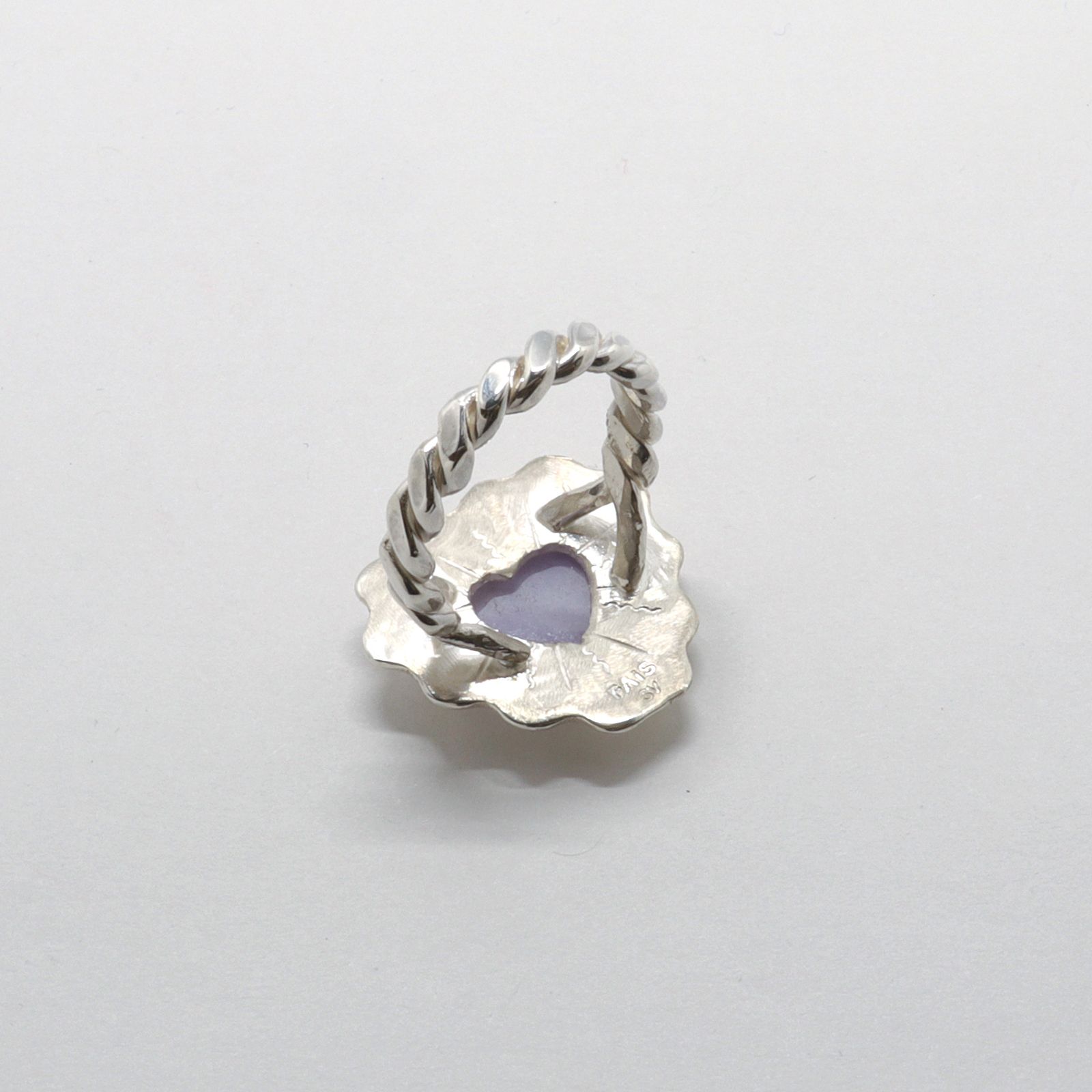 「Lavender Jade Heart Ring」リング