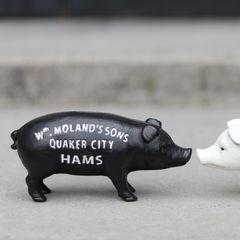 Hams Standing Pig Bank "Black"