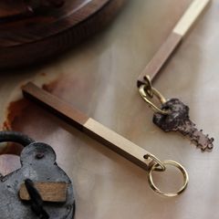 「HOTEL KEY HOLDER 」キーリング ナチュラル×ヴィンテージ1/2