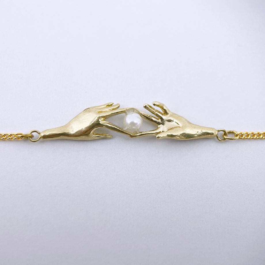 <限定再入荷> Lien necklace 【Aquvii × corne】 -brass-