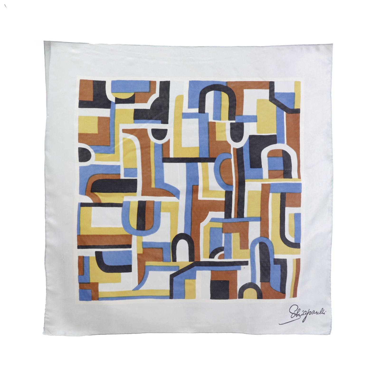 「レトロモザイク」ヴィンテージスカーフ ヨーロッパ