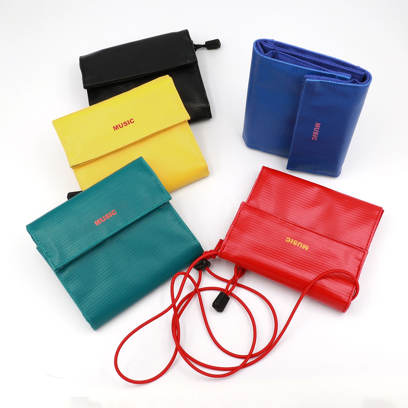 「MUSI Wallet」ショルダーウォレットL ブルー