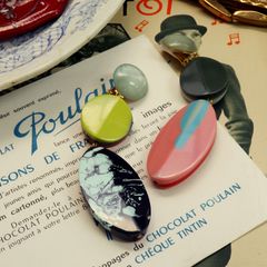 「クレイジーマーブルトーテム」イヤリング