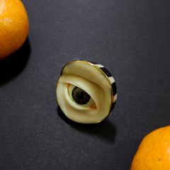 「目」リング ブラックB