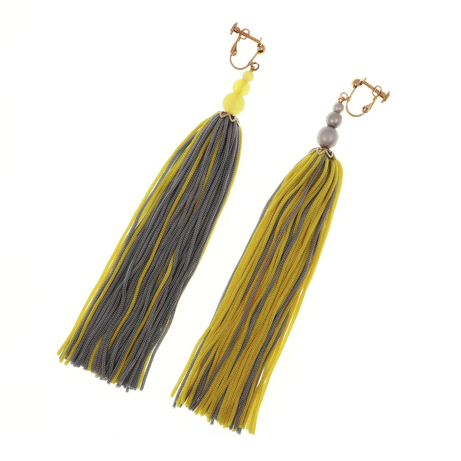 「Lustre」イヤリング イエロー【collection de couleurs de sachikoism】