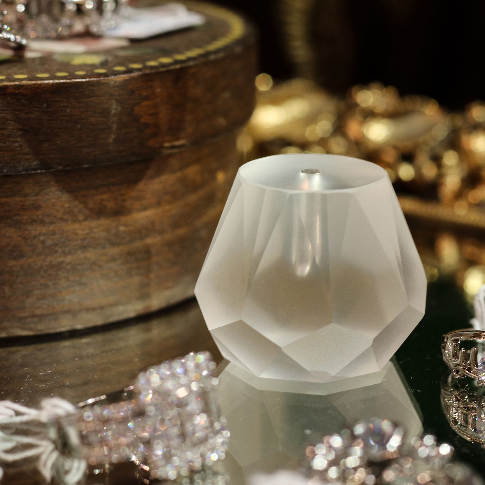 「CRYSTAL INCENSE HOLDER」Frost Gray