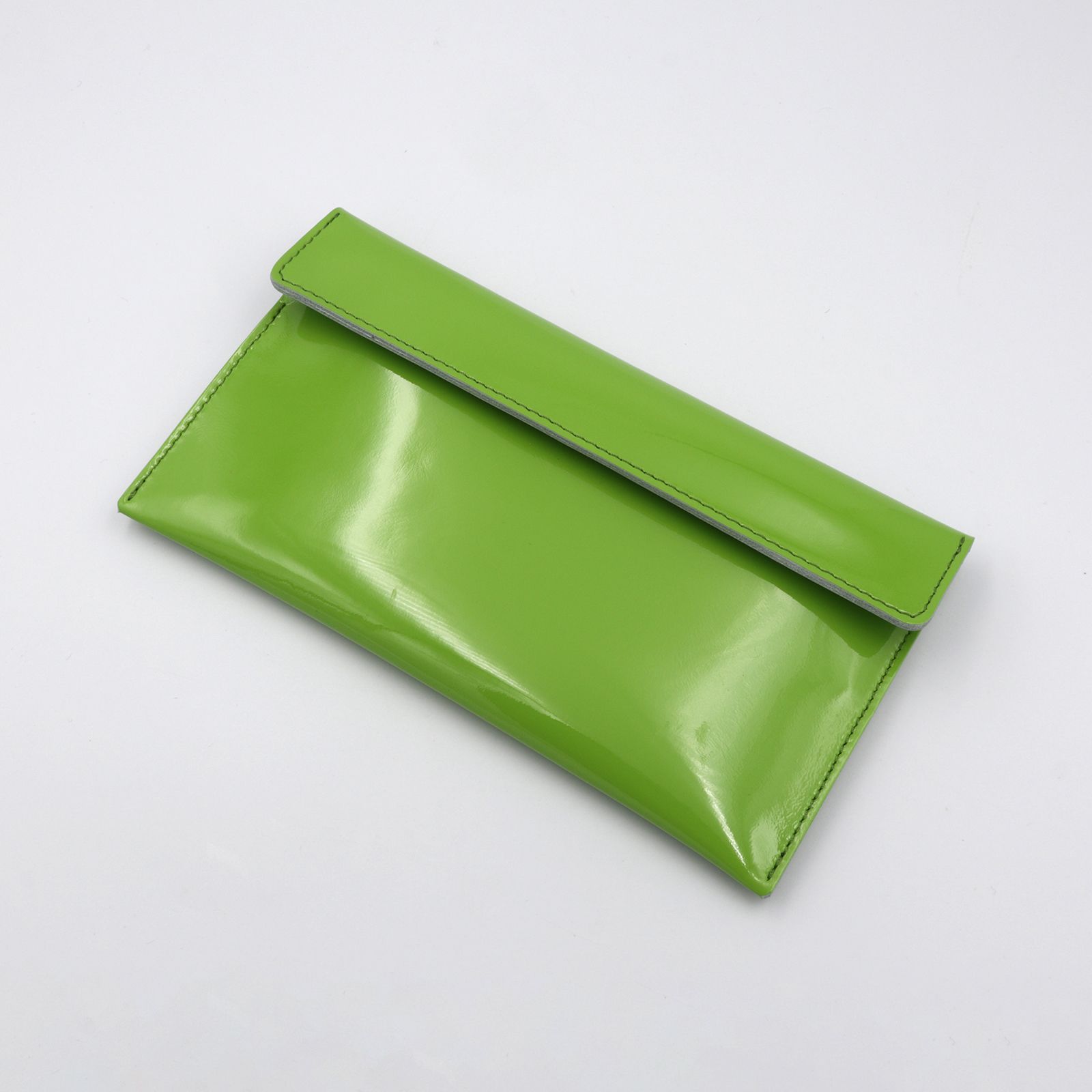sugata - 「工夫の重なり」長財布 アップルグリーン【corne別注