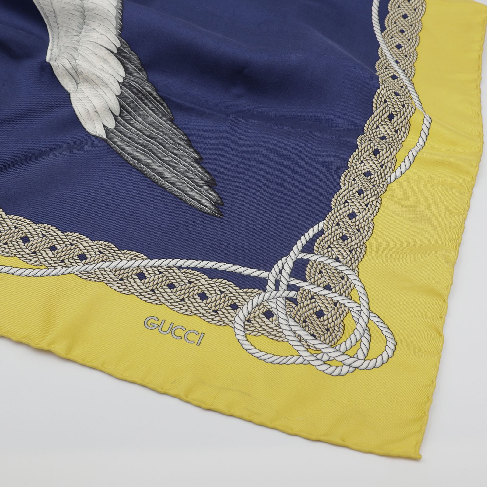 「シーガルホライゾン」ヴィンテージスカーフ GUCCI イタリア