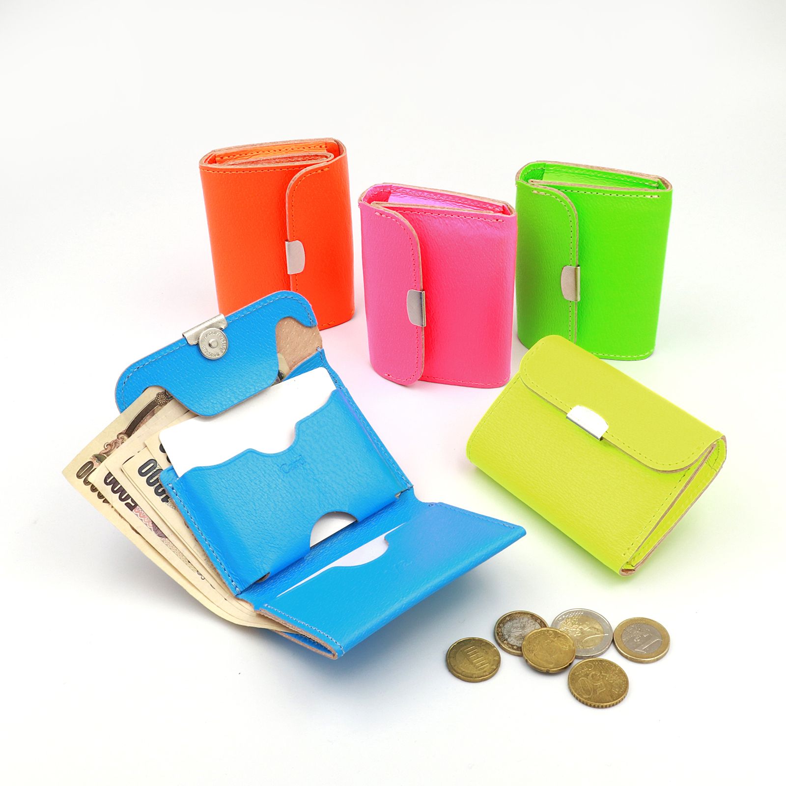「Neon Compact Wallet」ミニウォレット オレンジ