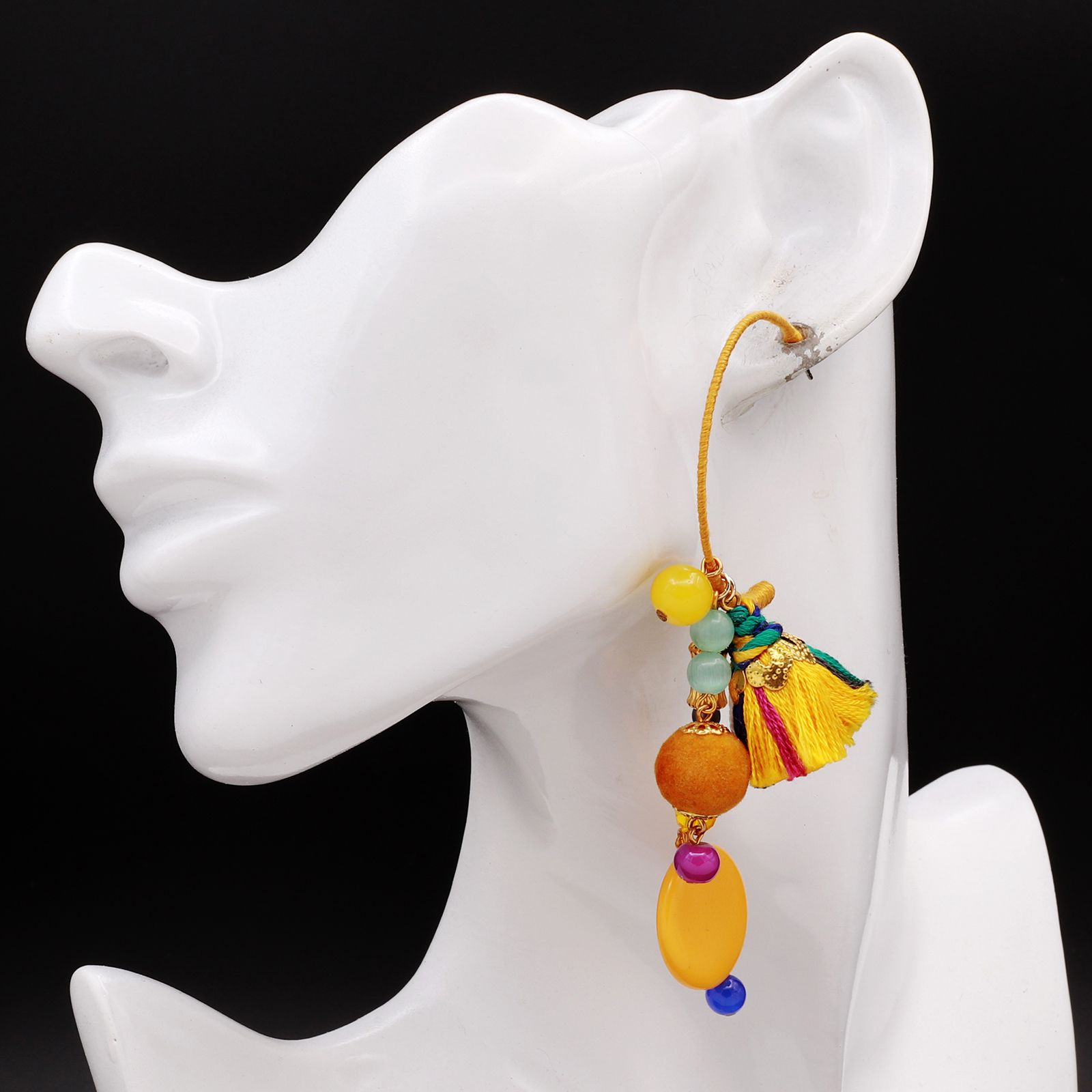 「Pamellah フープ」ピアス イエロー【collection de couleurs de sachikoism】