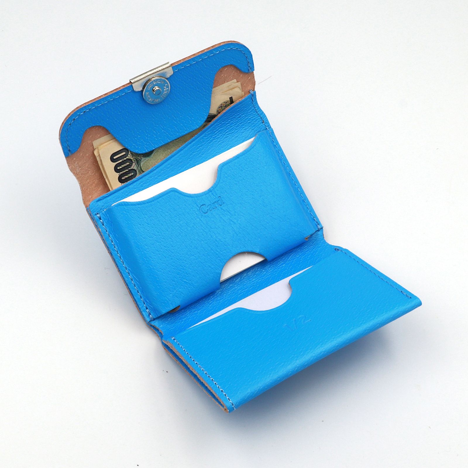 1/2 HALF - 「Neon Compact Wallet」ミニウォレット ブルー