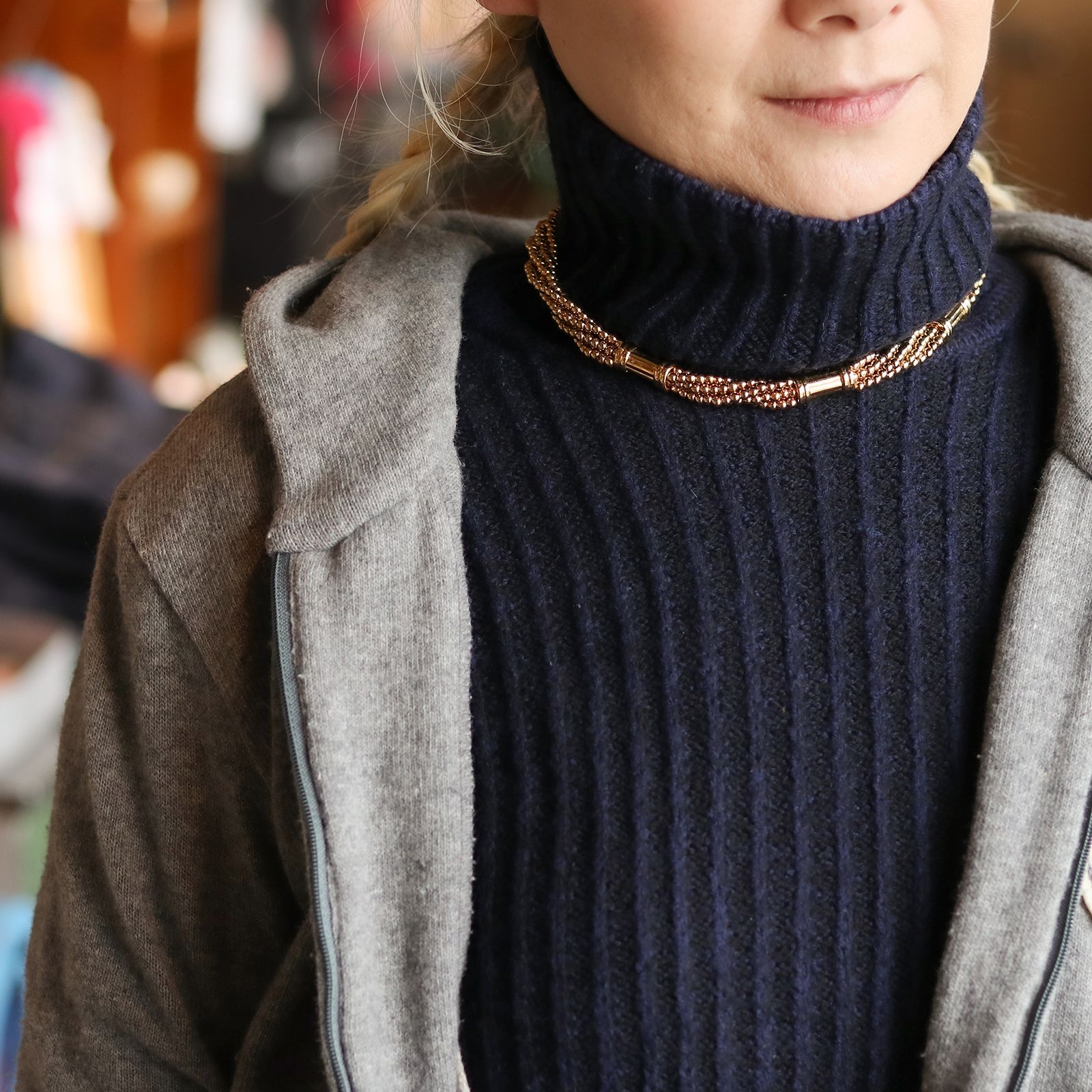 「ゴールドチェーンツイスト」ネックレス MONET ヨーロッパ