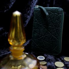 「ZOU」ラウンドミドル財布/グリーン