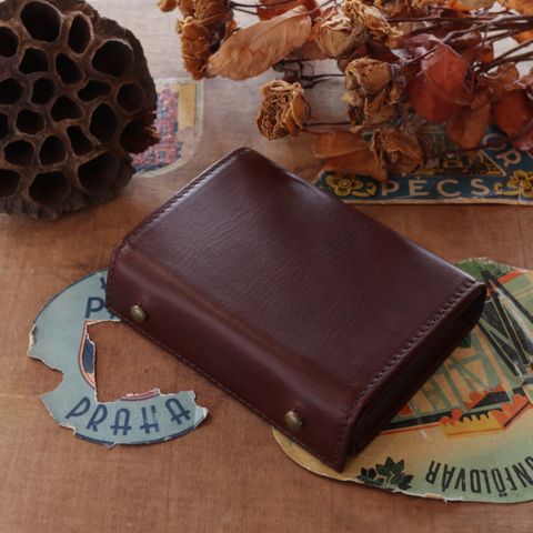 【送料無料対象外】「millefoglie II P25」ミニ財布（左利き） タバコ×チョコ