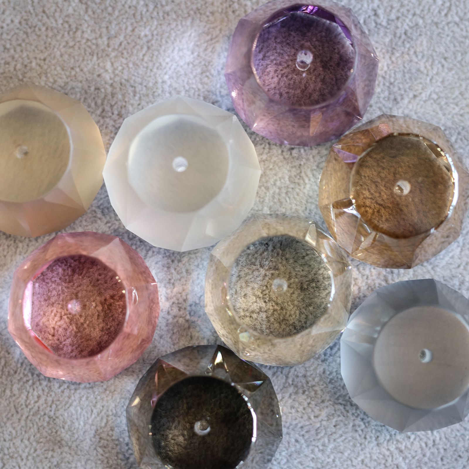 「CRYSTAL INCENSE HOLDER」Frost Gold