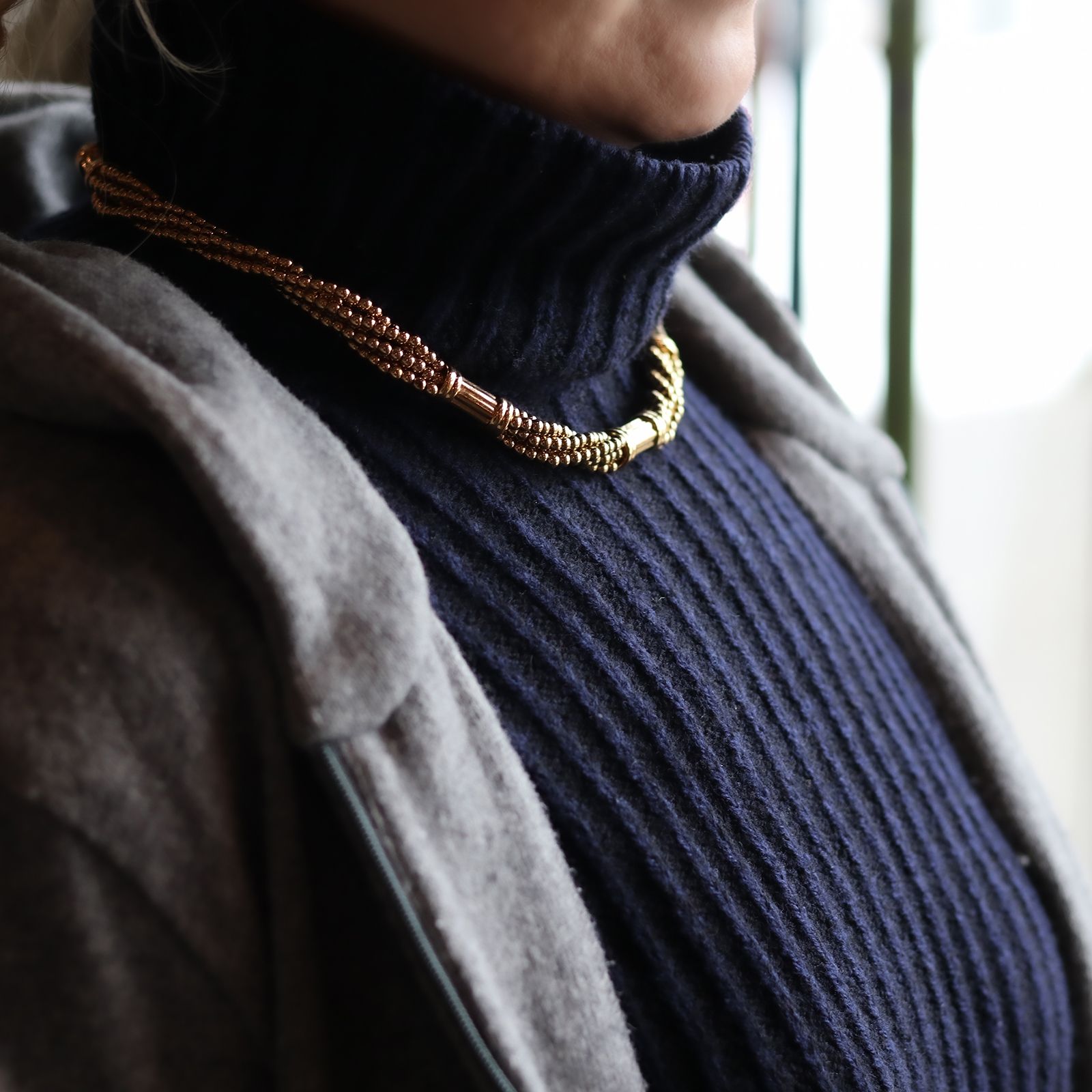 「ゴールドチェーンツイスト」ネックレス MONET ヨーロッパ