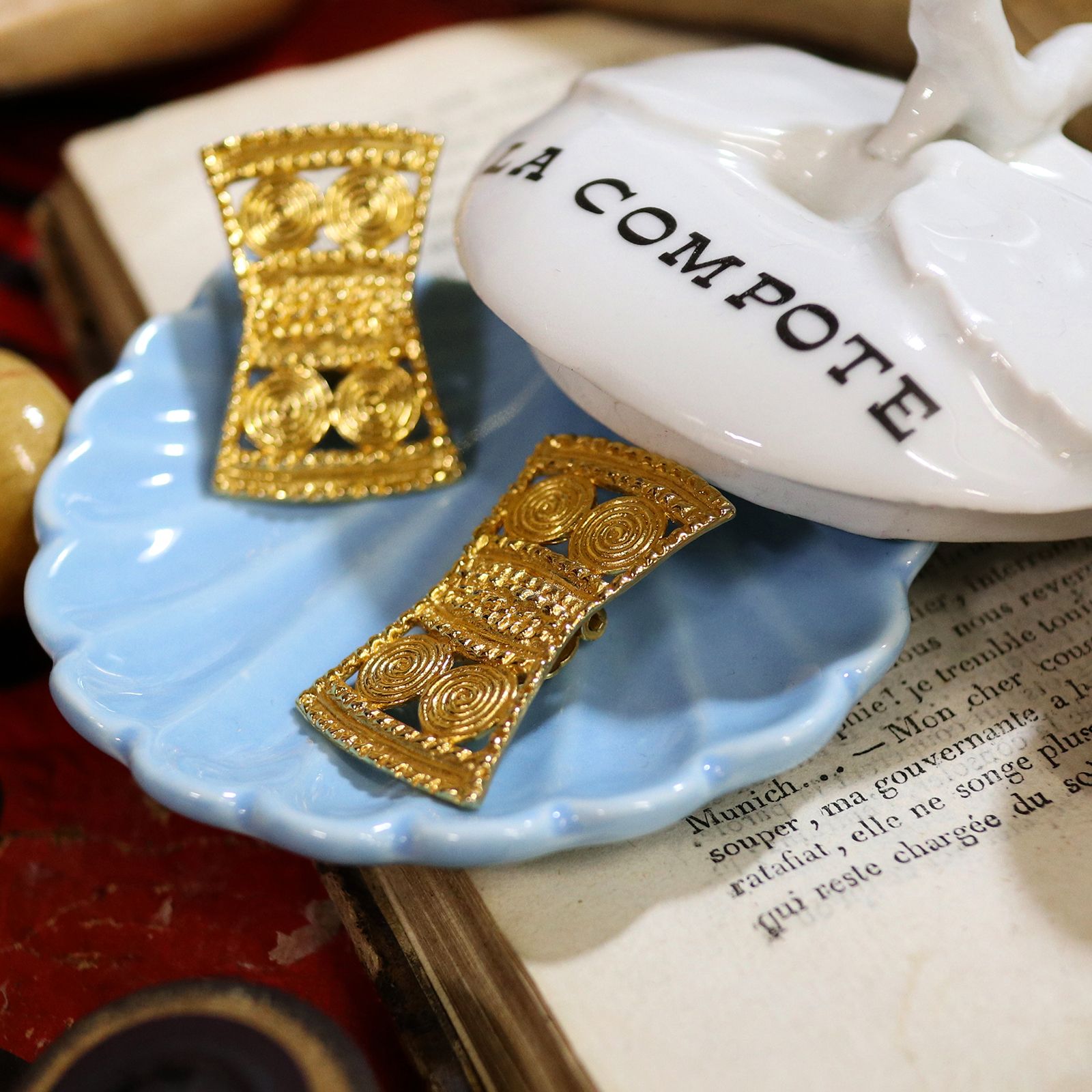 「スパイラルドラムフレーム」イヤリング ヨーロッパ