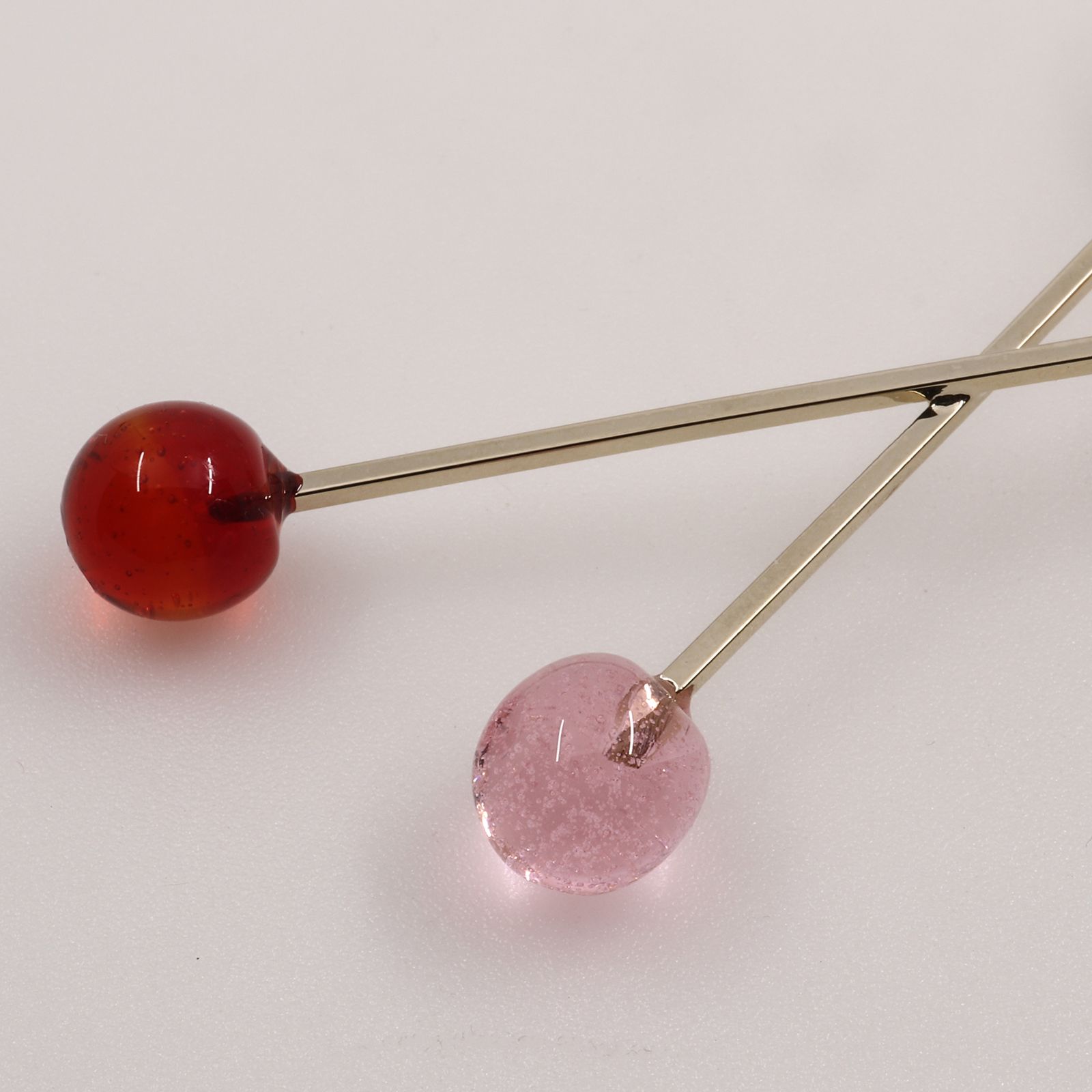 「Glass Baton Earring」イヤリング（片耳） warm
