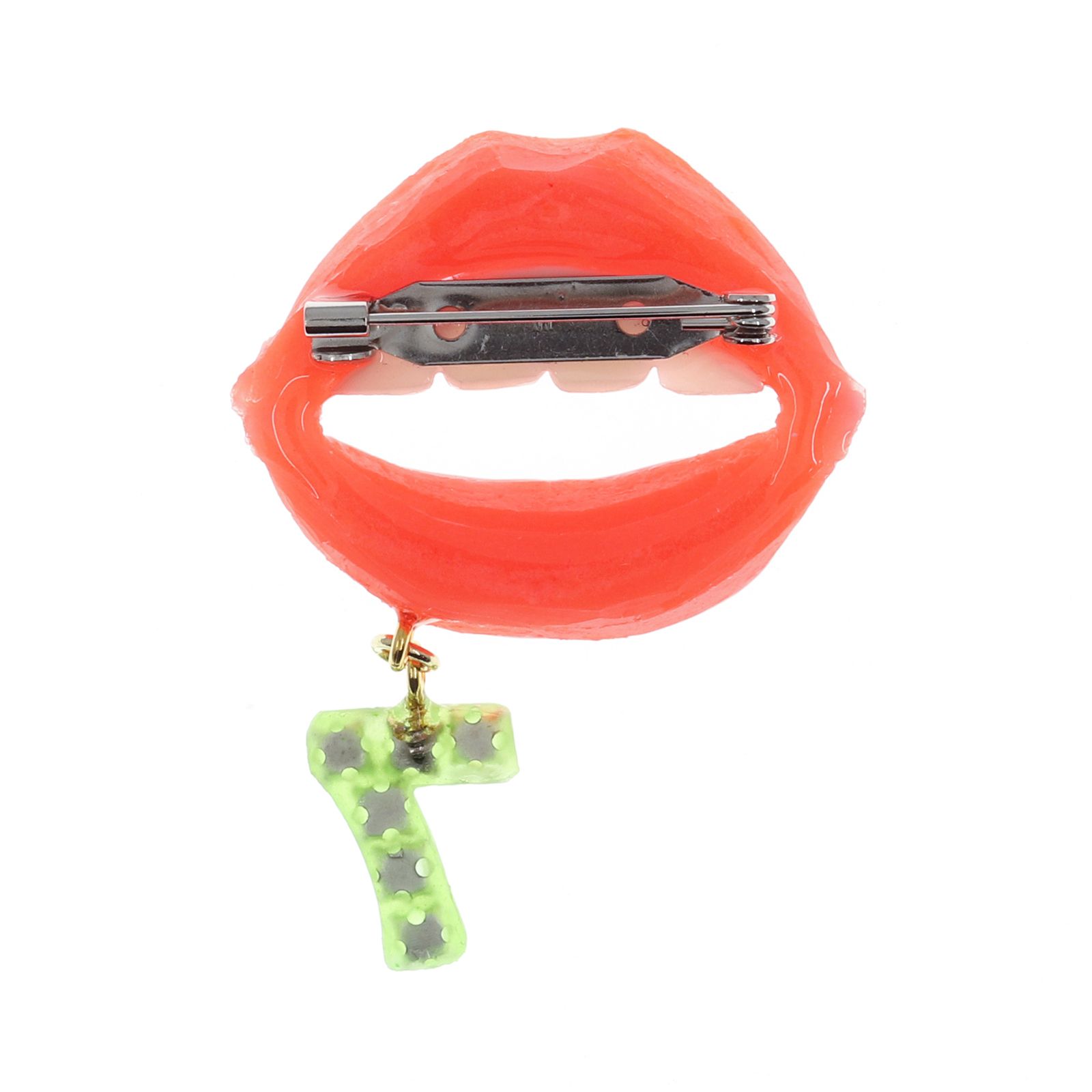 「LIP7ラインストーン」ブローチ