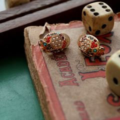 「モザイクオーバル」イヤリング ヨーロッパ D'ORLAN