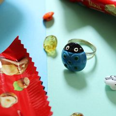 「80s ブルーレディバグ」 リング イギリス