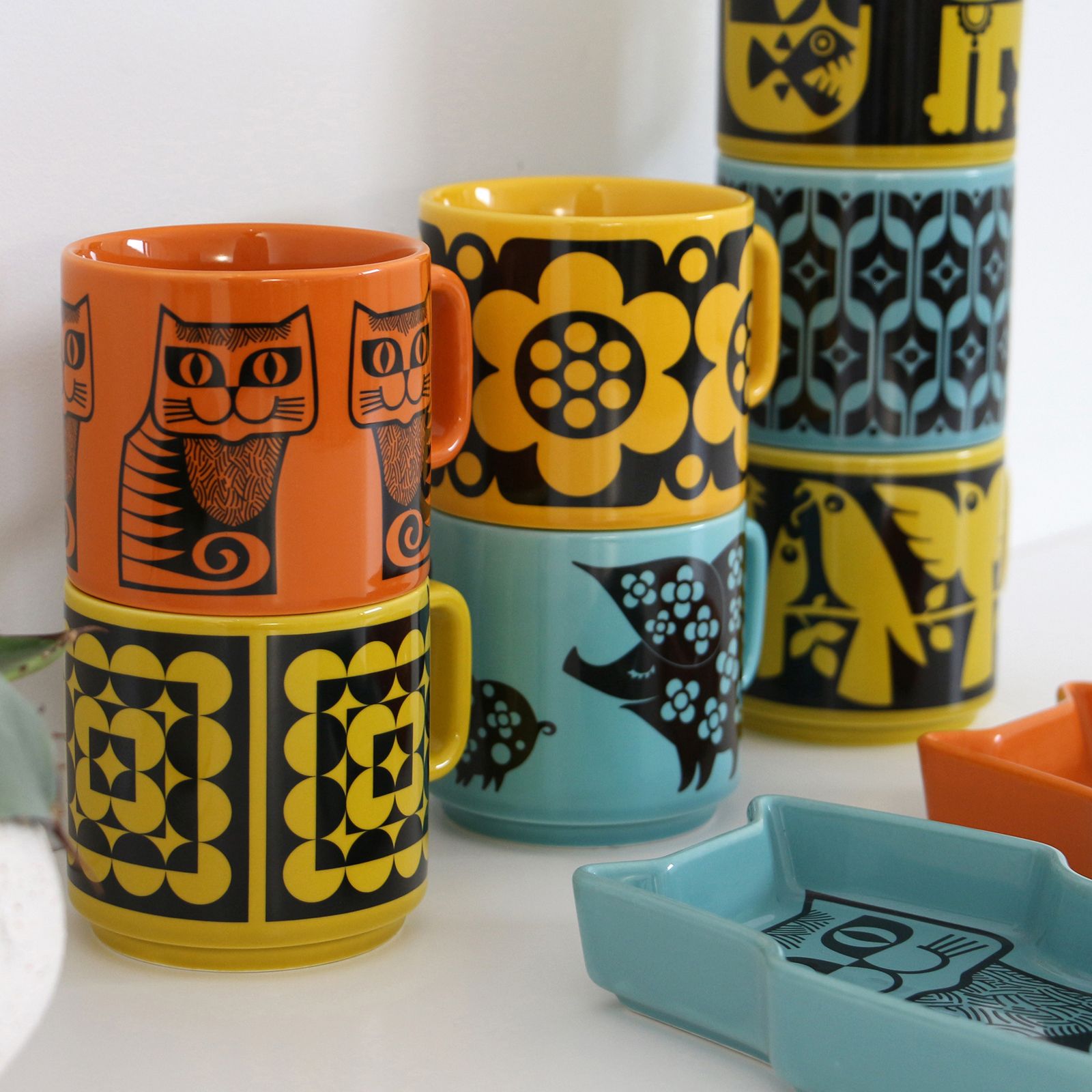 HORNSEA Mug "Geo Flower Yellow" Magpie x HORNSEA