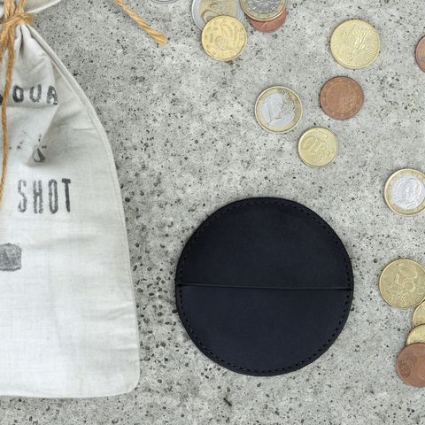 「平らな立体」小銭入れ(円) 銀スリ