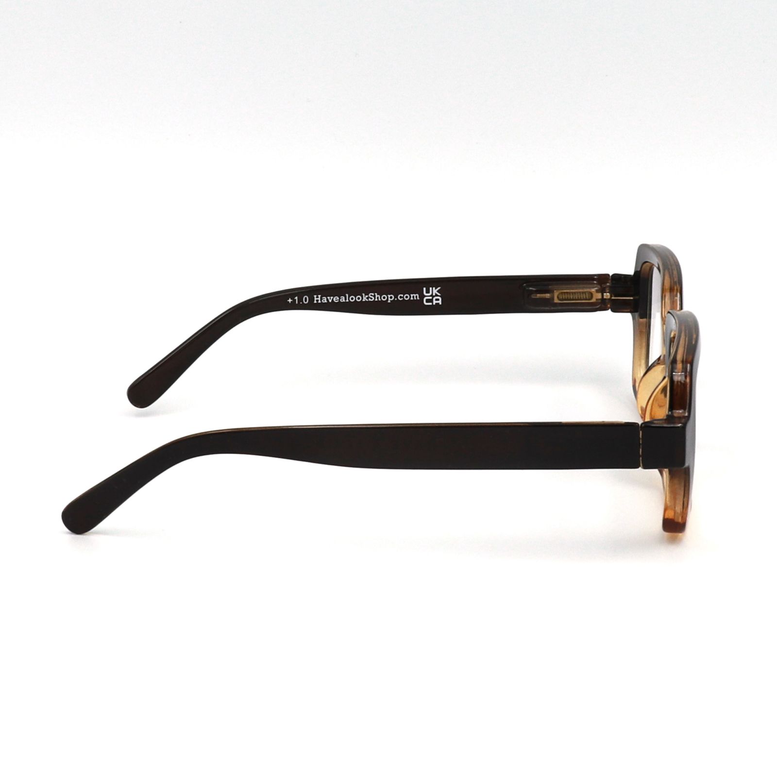 「SQUARE」ブルーライトリーディンググラス black/brown