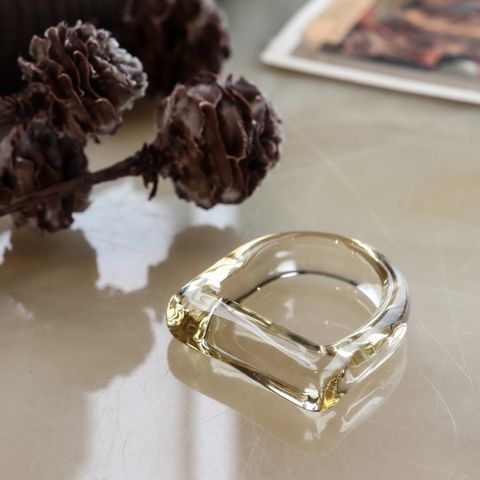 「Glass Ring D」リング ライトアンバー
