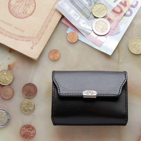 【Dual】コンパクトウォレット サドルプルアップ ブラック