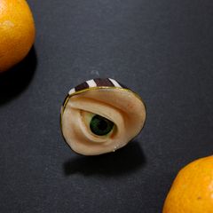 「目」リング ブラックA