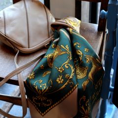 「馬と紋章」ヴィンテージスカーフ JEAN LOUIS イタリア