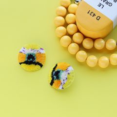 「TRIBO ジオメトリック」イヤリング イエロー【collection de couleurs de sachikoism】