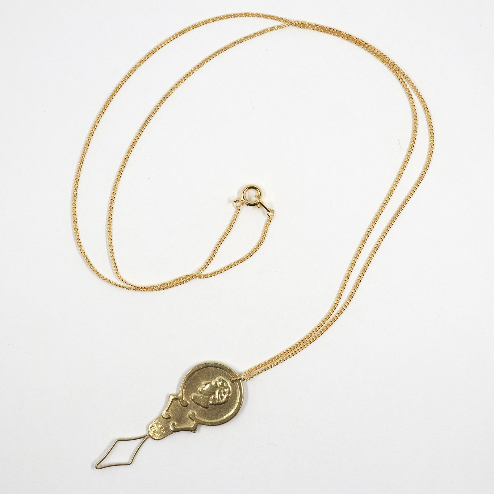 「threader necklace gold」ネックレス