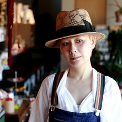 ドットストローハット 黒リボン ナチュラル
