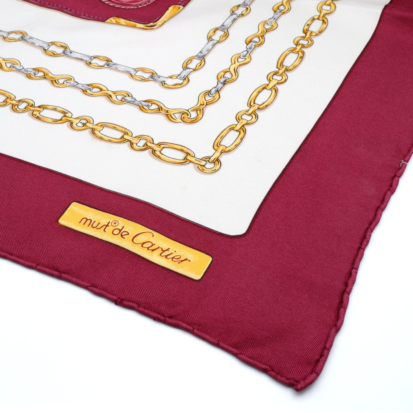 「チェーン&オーバルメダル」ヴィンテージスカーフ Cartier