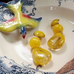 「マーブルぺブル」イヤリング